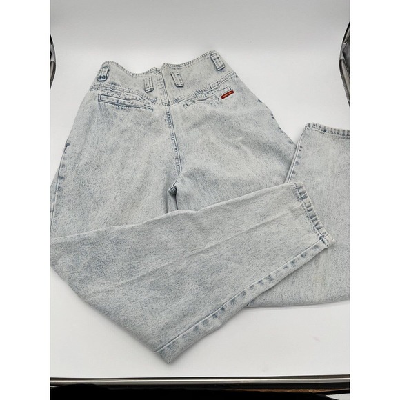 Vtg 80's Jordache Pants Acid Wash High Waist Pleated Denim Jeans Womens 16 - Picture 3 of 6